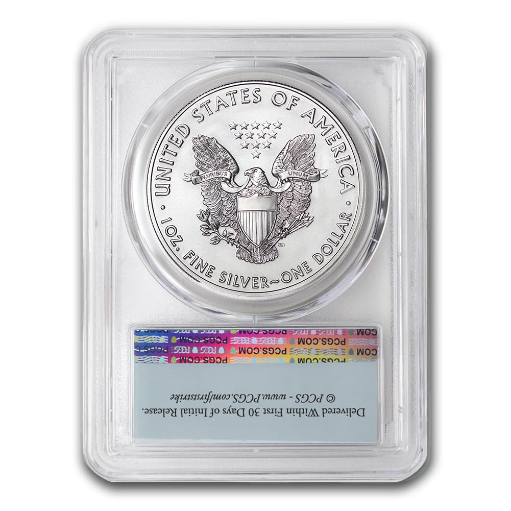 2004 1 oz American Silver Eagle Coin MS-70 (First Strike - Flag Label) $1 PCGS MS70