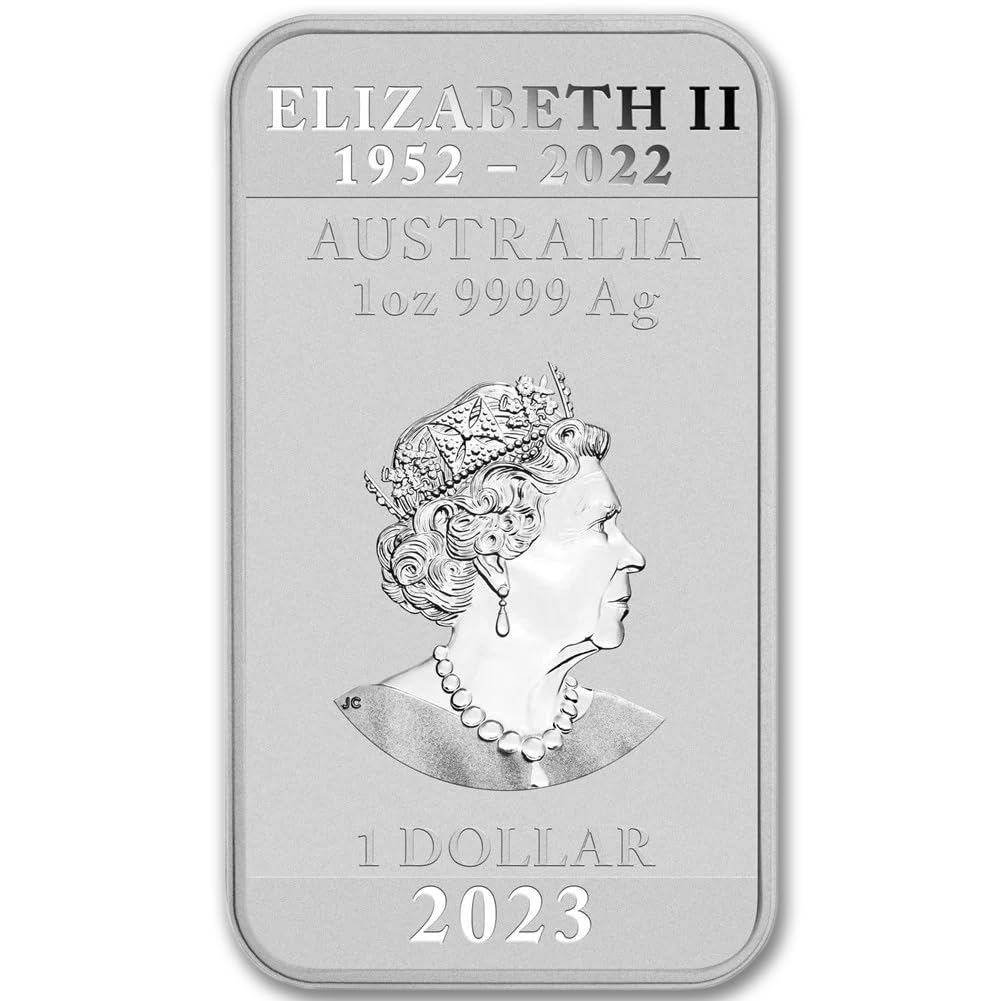 2023 P 1 oz Australian Silver Dragon Rectangular Bar Coins Brilliant Uncirculated with Certificate of Authenticity $1 Seller BU