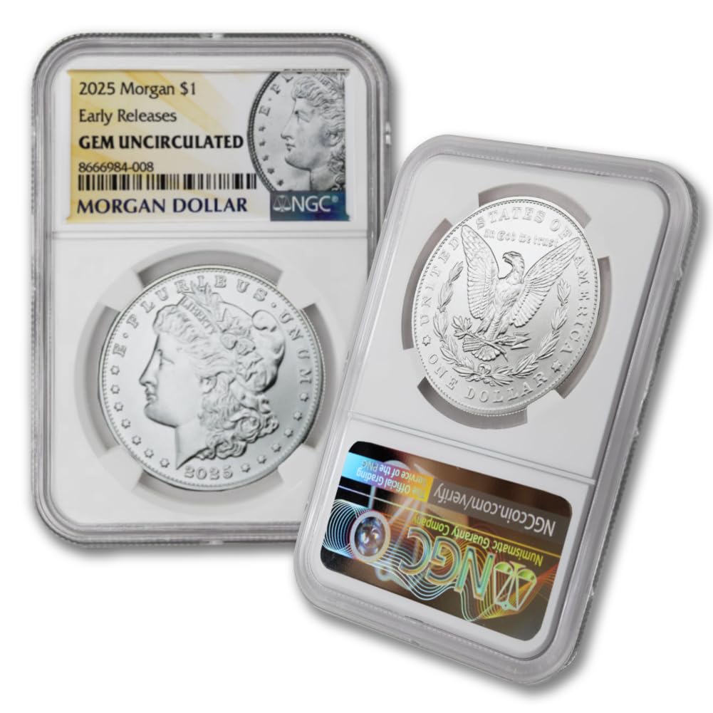2025 - American Silver Morgan Dollar Coin Gem Uncirculated (Early Releases) $1 NGC GEMUNC