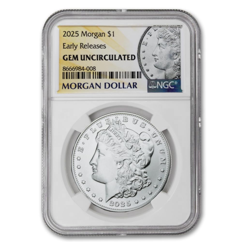 2025 - American Silver Morgan Dollar Coin Gem Uncirculated (Early Releases) $1 NGC GEMUNC
