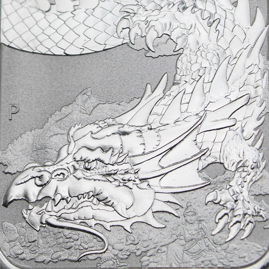 2023 P 1 oz Australian Silver Dragon Rectangular Bar Coins Brilliant Uncirculated with Certificate of Authenticity $1 Seller BU