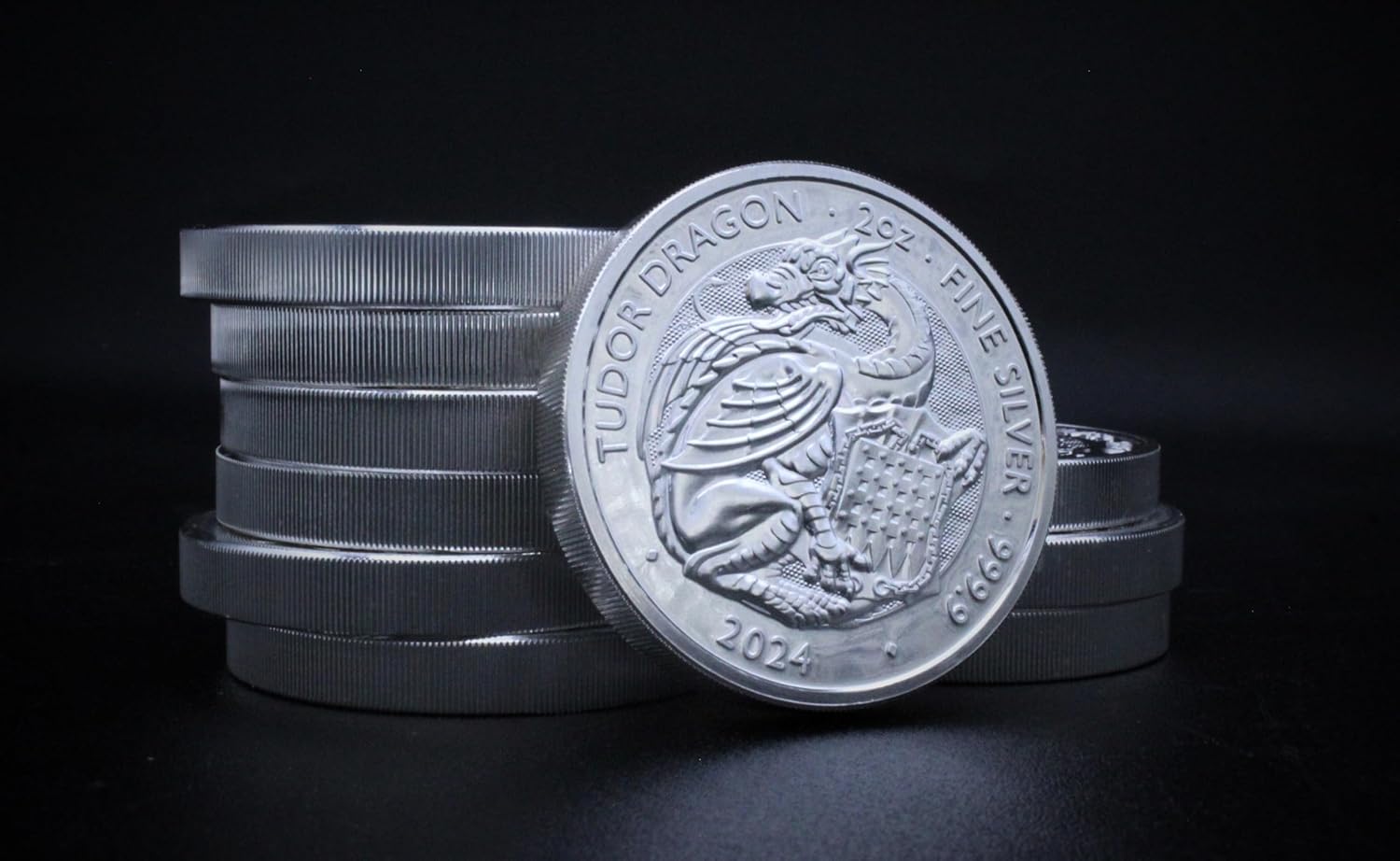 2024 2 oz British Silver Royal Tudor Beasts - Tudor Dragon Coin Brilliant Uncirculated with a Certificate of Authenticity £5 Seller BU