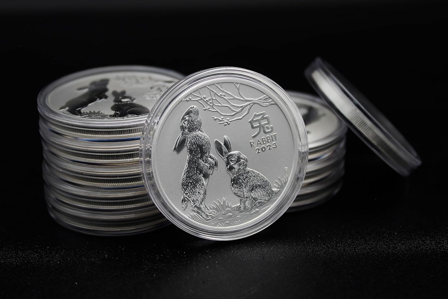 2023 P 1 oz Silver Australian Lunar Series III Year of the Rabbit Coin MS-70 (First Releases - Lunar Label) $1 NGC MS70